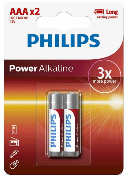 PILA ALCALINA AAA BLISTER X 2 UNIDADES